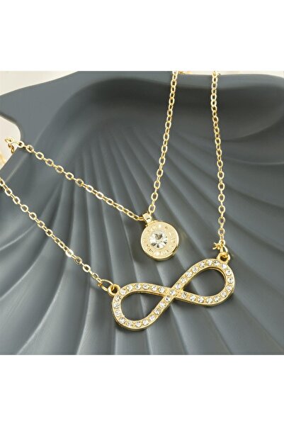 ZERO LAND قلادة LVSQVR إنفينيتي للموسم الجديد (221515) مزدوجة - أصفر