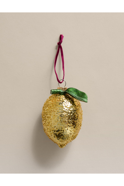 Marks & Spencer Cam Asmalı Limon Yılbaşı Ağaç Süsü