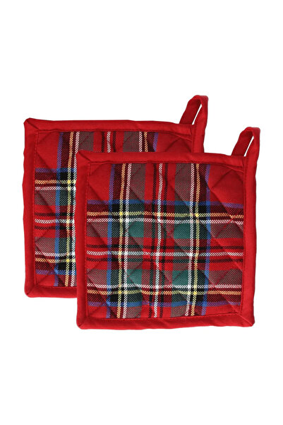 Tognana Set of 2 textile pot holders 18x18 cm red