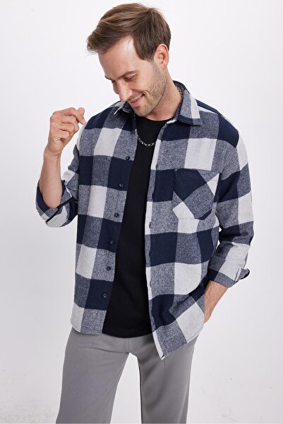 Tudors Men's regular fit classic fit plaid pocket lumberjack shirt