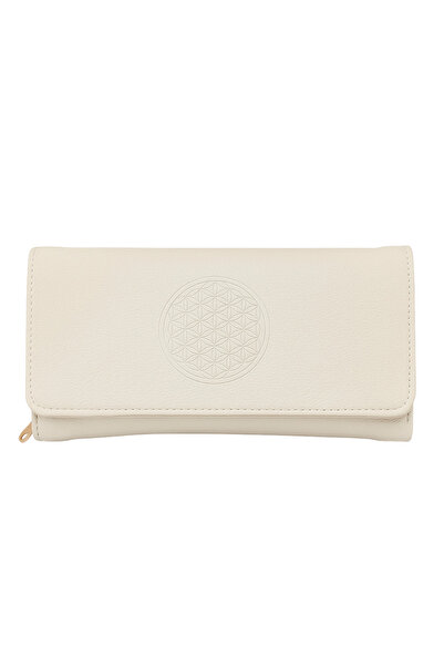 Adelina Bags Yaşam Çiçeği Baskılı Şans Cüzdanı Kağıt Bozuk Para ve Kartlık Bö...