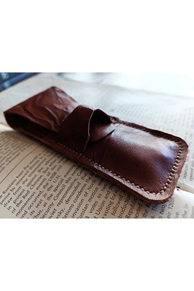 Mahfuz حافظة أقلام من الجلد الطبيعي من Crazy Hors مصنوعة يدويًا لأقلامك الخاص...