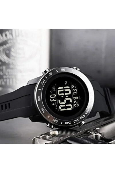 Skmei Men's Watch Chronograph Digital Sport Black Silicone