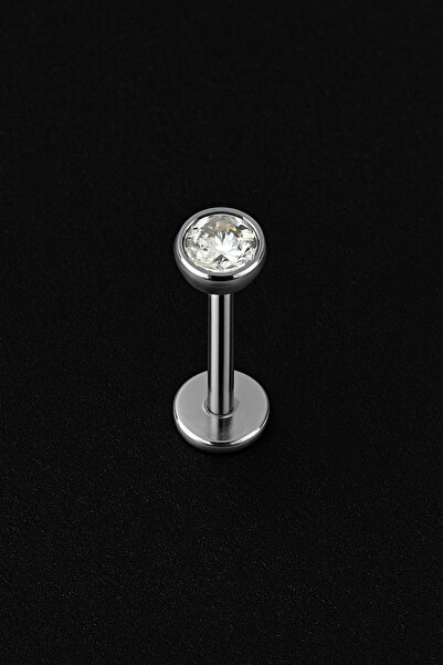 ömay takı Yarım Küre Taş 316l Cerrahi Çelik Labret Piercing