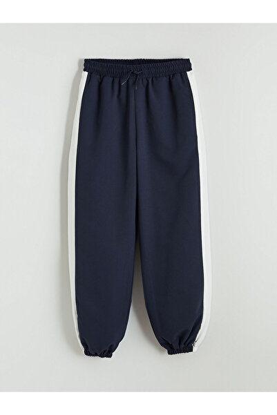 LC Waikiki Navy Blue Loose Fit Girls' Parachute Pants