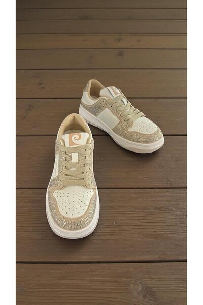 Pierre Cardin 11505 White Beige Full Orthopedic Sneaker Casual Women's Sports Shoes