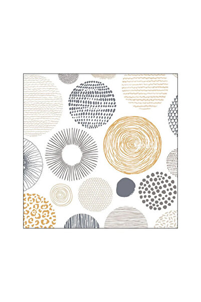 Ambiente Table napkins 33x33 cm Circles textures FSC Mix