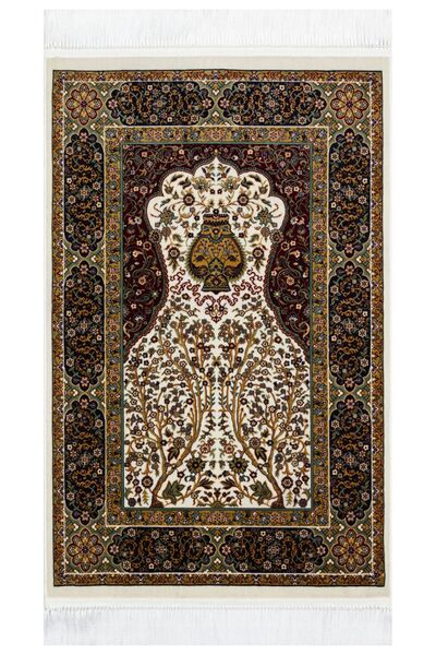 Neşem Halı Boutique EKOHALI Afghan Seccade SFG SCD 02 Gold Yüksek Dokuma Sıkl...