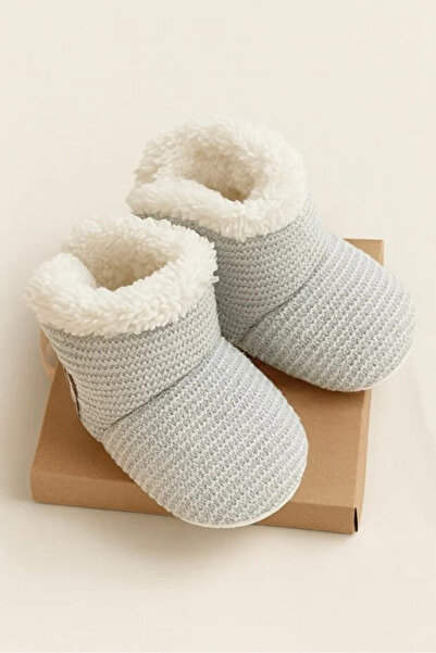 TUOBEBE Premium Knitted Plush Baby Furry Non-Slip Sole Booties Slippers / Home Boots