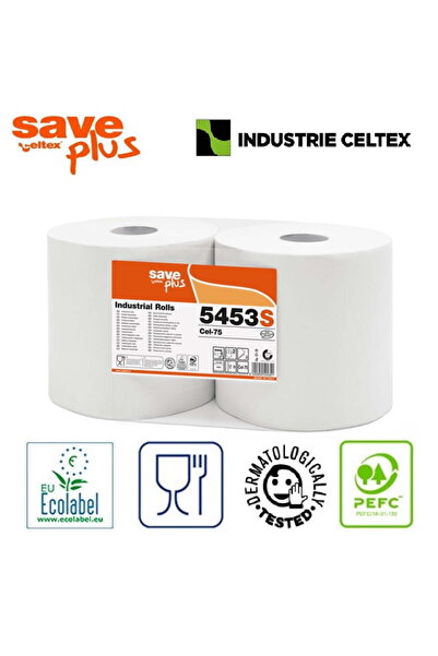 Celtex Rolă de hârtie industrială SavePlus 5453, albă, 2 straturi, 280 m, 100...