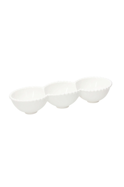 Tognana 3-compartment platter Porcellane 27.5x9.5x5 cm white porcelain