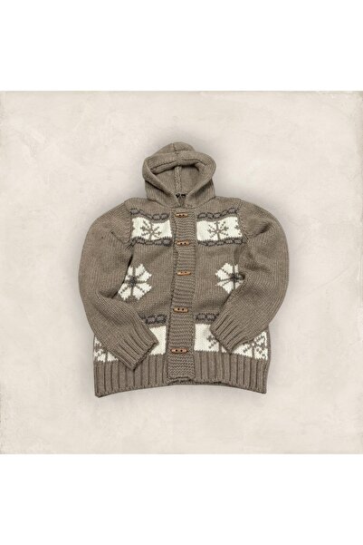 Neyir Düğmeli Kapüşonlu Hırka