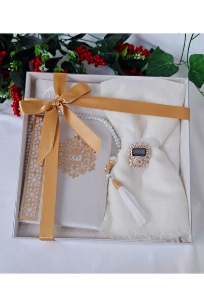 hira tasarım Gift Dowry Bridal Bundle Set Prayer Rug Set Headscarf Zikirmatik Prayer Beads Yasin Sharif