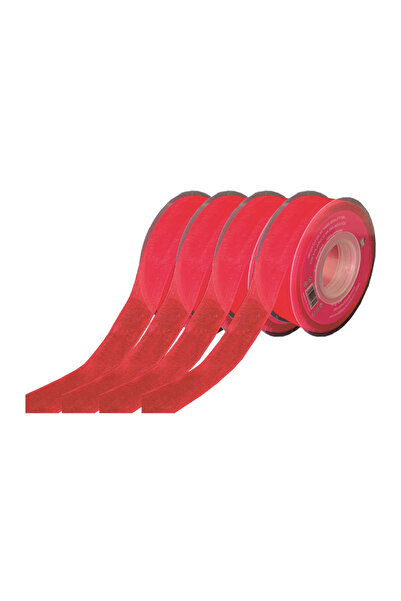 Mirific Party Panglică Organza roșu, 23 m x 2.5 cm, QT9651