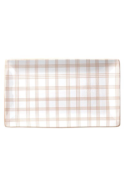 Tognana Rectangular Platter Linea Portata, Large, Porcelain, Pink