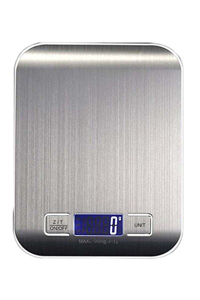 Voberry LED Digital Food Weighing Scale Silver 5000grams