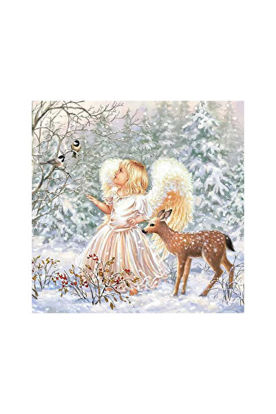 Ambiente Șervețele de masă 33x33cm Înger de iarnă FSC Mix