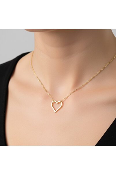 TabiTela 14 ayar altın kolye ucu kalp GM26 0.5 gr