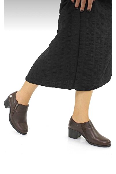 Mammamia D25Ka-3725 Brown Genuine Leather Full Orthopedic Women's Casual Daily Shoes