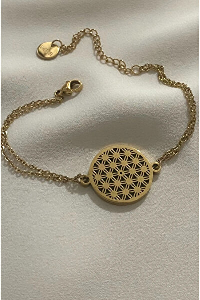 stainless steell Geometric Round Inox Steel Gold Color Bracelet