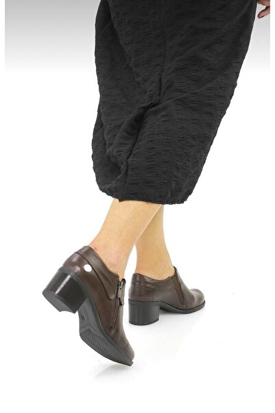 Mammamia D25Ka-3725 Brown Genuine Leather Full Orthopedic Women's Casual Daily Shoes