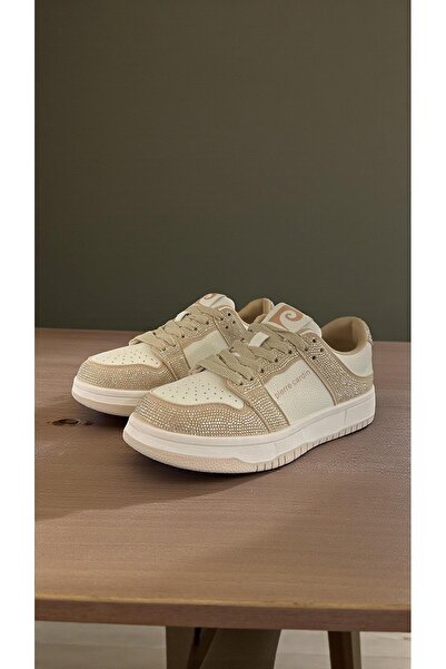 Pierre Cardin 11505 White Beige Full Orthopedic Sneaker Casual Women's Sports Shoes
