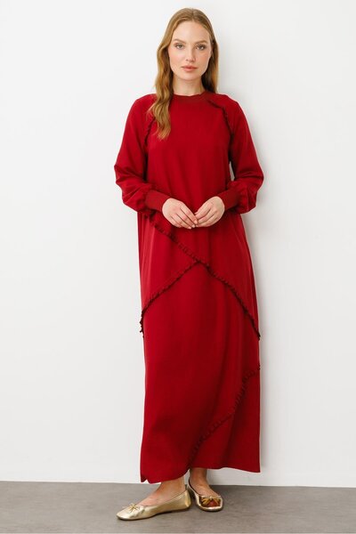 Micca Yumuşak Dokusu ve Zarif Detaylarıyla İpekçe Doku Ribanalı Özel Elbise-B...