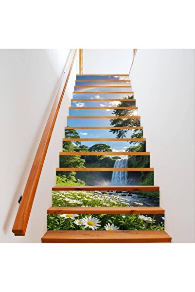 Avex Autocolant decorativ pentru scări interioare, imprimare autocolantă de î...