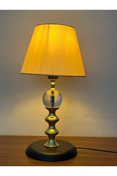 asellus Aurora Series Luxury Modern Lampshade – Crystal Table Lamp with Gold Detail