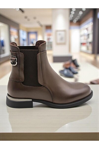 Mammamia D25Kb-8325 Brown Genuine Leather Full Orthopedic Daily Women's Boots