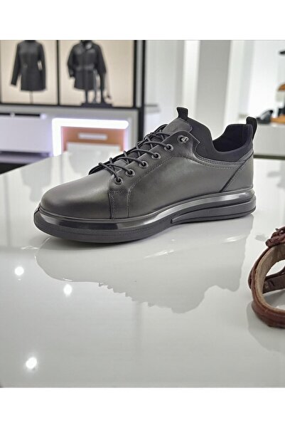 Hammer Jack Surrey Black Genuine Leather Full Orthopedic Casual Daily Men's Shoes