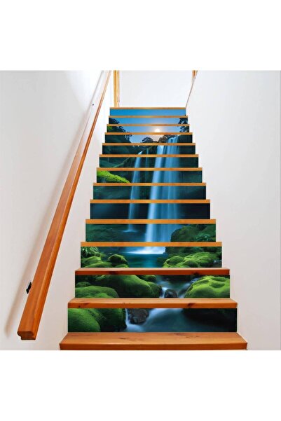 Avex Autocolant decorativ pentru scări interioare, imprimare autocolantă de î...