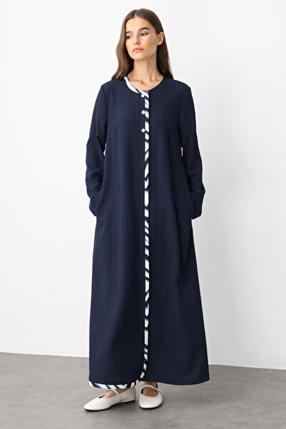 Micca Zebra Desen Özel Dokuma Kumaş Kap - Ferace-Laci