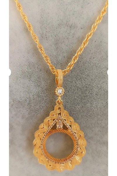 Herşey Nota 22 Ayar Altın Kaplama İçine Altın Takılabilen Samanyolu Model Zir...