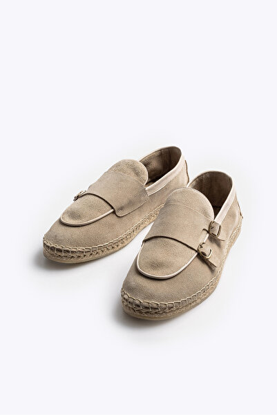 GIESTO Beige Shoes with Suede Buckle