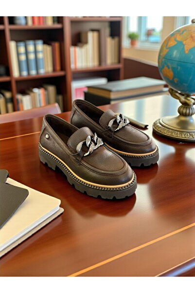 Mammamia D25Ka-3230 Brown Genuine Leather Full Orthopedic Women's Casual Daily Shoes