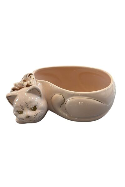 Global-Store Global Store Ceramic Candy Dish - Cream Cat