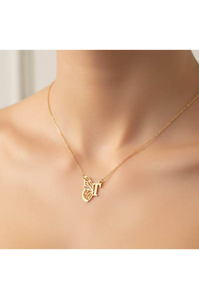 TabiTela 8 ayar altın kolye ucu "T"harfi GM363 0.5 gr