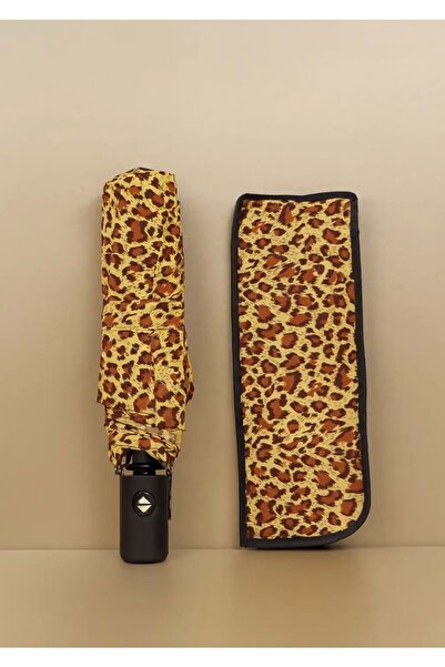 ACAR TAKI LEOPAR DESENLİ, KILIFLI, OTOMATİK AÇMA KAPAMA ŞEMSİYE ACR7506
