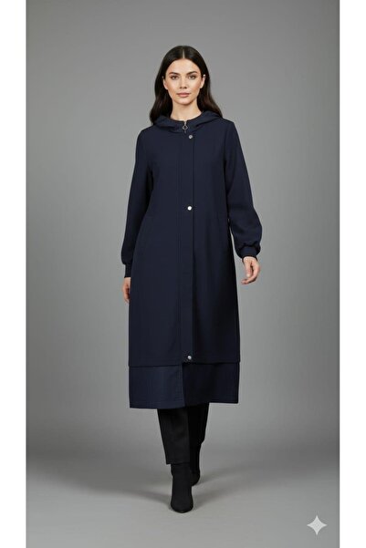 Micca Ray Kapitone Desen Krep Doku Astarlı Spor Trench Kap-Laci