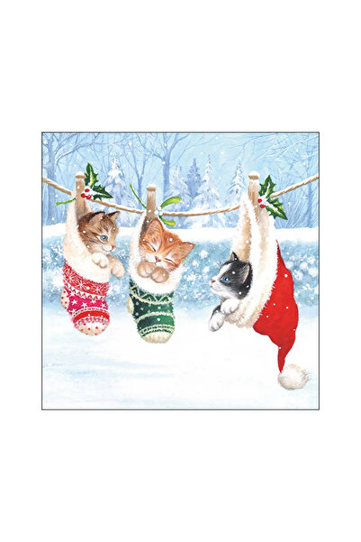 Ambiente Șervețele de masă 33x33 cm Pisicuță în Țara Iernii (FSC Mix)