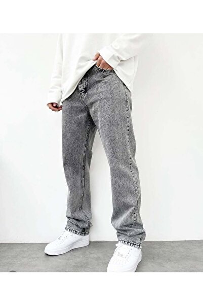 BM BALANCEMODA Blue Snow Baggy Fit Lycra Free Relaxed Fit Jean Trousers