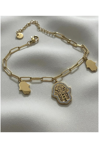 XUPING JEWELRY سوار مطاطي من الفولاذ بلون ذهبي