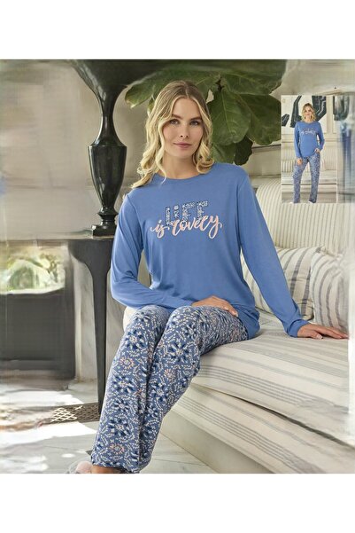 Aydoğan Viscose Long Sleeve Pajama Set 240631