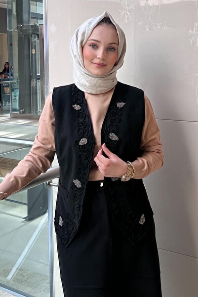 Ceremony Embroidered Suede Vest