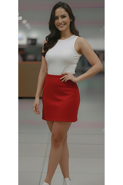 bright moon Women's Mini Pencil Skirt