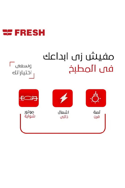 Fresh Gas Oven - 5 Burners - 90*60 CM - Full Safety - Matte Stainless Steel - FSC9060