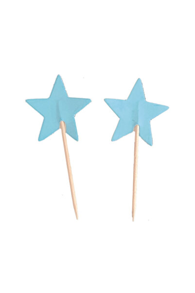 Mirific Party Set de 12 scobitori decorative, stea albastră