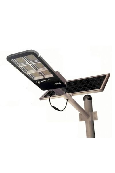 Jortan Lampă stradală solară cu panou solar de 28W și suport, 400W, IP66, 6500K