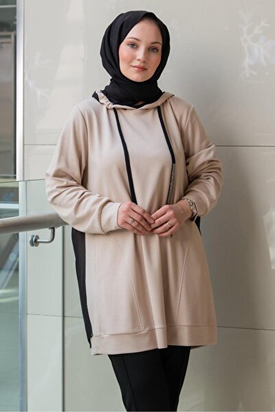 FUAT GÜRSEN Fuat Gürşen Chiffon Detailed Hooded Tunic